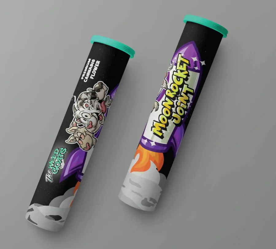 Moonrocket packaging tubes