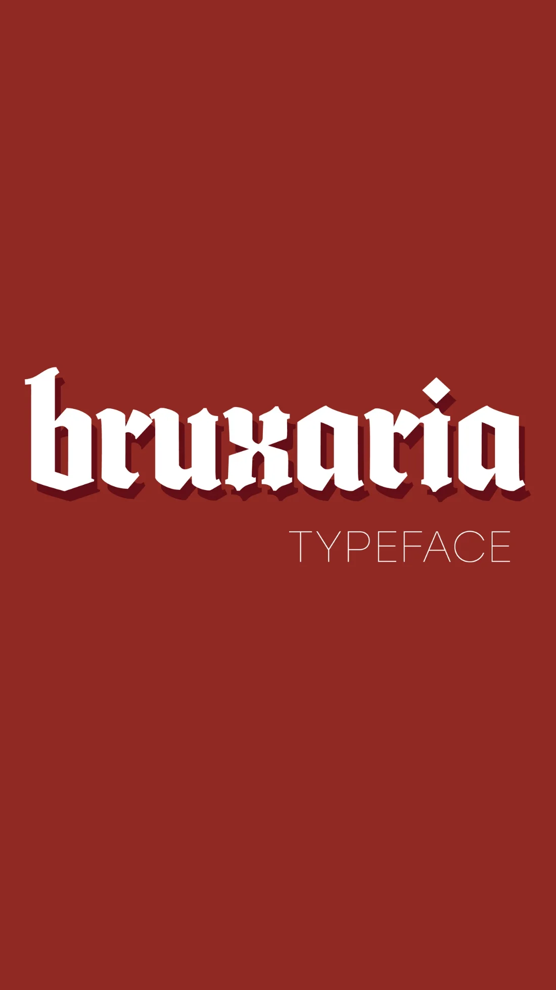 Bruxaria typeface specimen